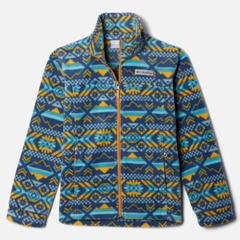 Dark Mountain Checkered Peaks Zing Printed Fleece Jacket