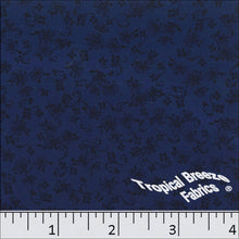 Koshibo Floral Print Polyester Fabric 048311 dark navy