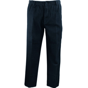 Falcon Bay men's full elastic waist casual pants in navy blue