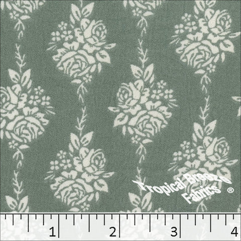 dark sage, Dream Crepe Print Polyester Fabric 042614