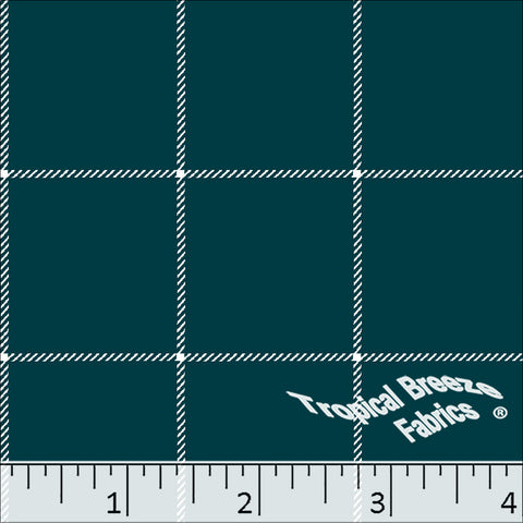 dark teal, Standard Weave Plaid Poly Cotton Fabric 6320