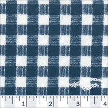 Dark Blue, Plaid Sweater Knit Print Fabric 32948