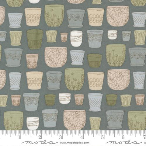 dark blue, Potted Collection Potted Pots Cotton Fabric 26141