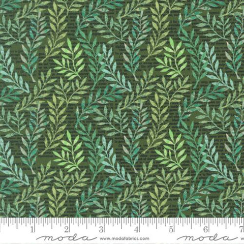 dark green, Paper Hamlet Collection Foliage Cotton Fabric 39562