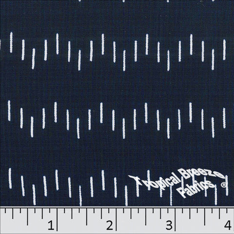 dark navy, Linen Crepe Print Polyester Fabric 048533