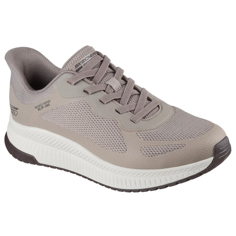 Skechers men's Slip-ins BOBS Sport Squad Chaos 4 shoe in dark taupe