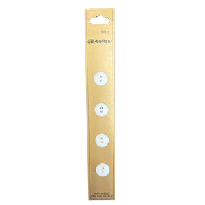 White 11mm buttons