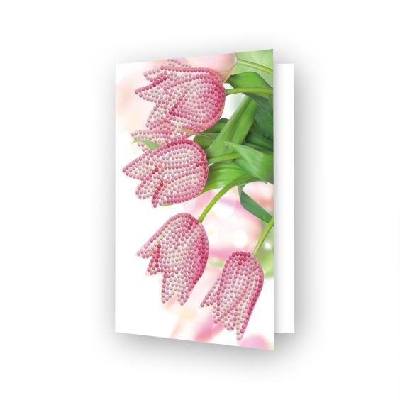 Romantic Tulips Diamond Art Greeting Card DDG036