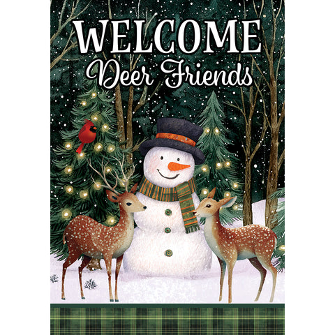 Deer Friends garden flag