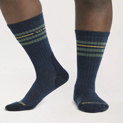 denim, Men's Vintage Stripe Cushioned Crew Socks 9002