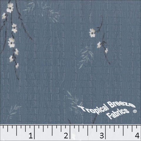 denim blue, Plaid Crush Print Fabric 042622