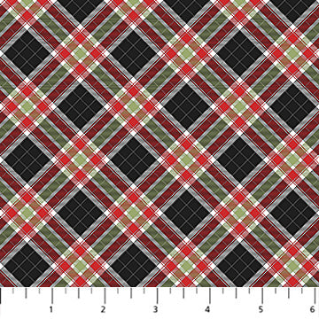 diagonal plaid, Home for Christmas Cotton Fabric Collection 289