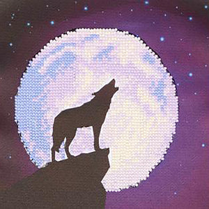 Beginner Diamond Art Kit Wolf Moon DMA56768