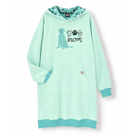 dog mom, Women's Long-Sleeve Sleep Hoodie SHD