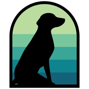 Dog Silhouette Sticker 1088-LSTK