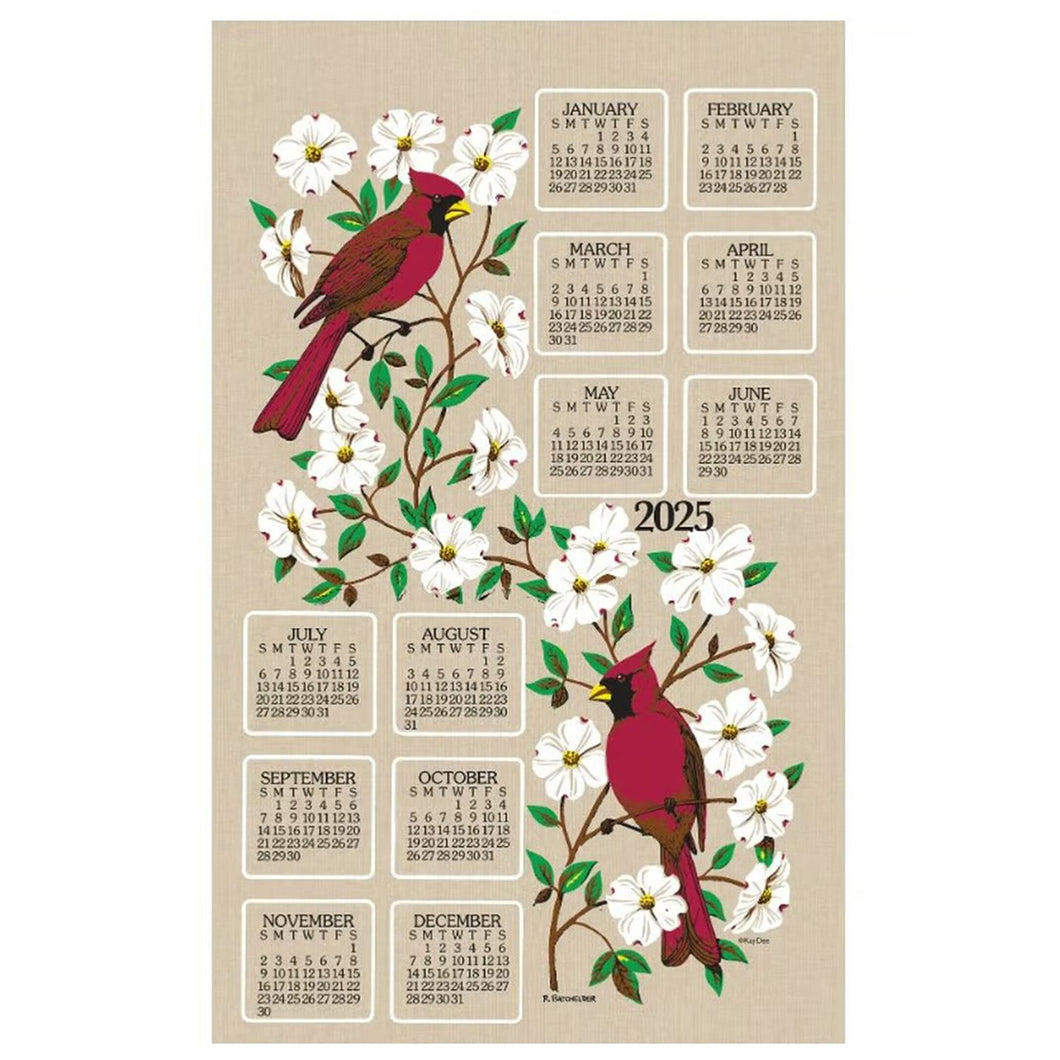 2025 Dogwood & Cardinal Calendar Towels