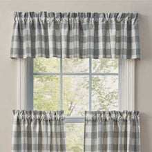 Dove gray curtain valance