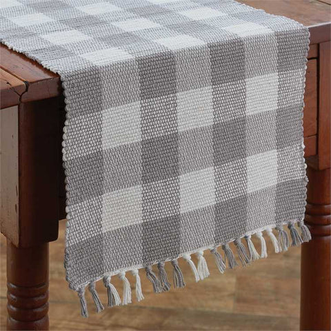 Dove gray table runner
