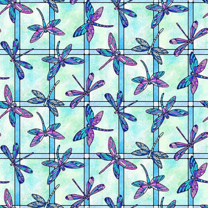 Fancy Glass Cotton Fabric Collection 29 dragon flies