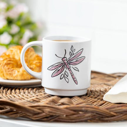 dragonfly, Ceramic Artisanal Coffee Cup CO