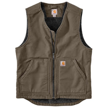 driftwood, Men's Big and Tall Washed Duck Sherpa Lined Vest 104394