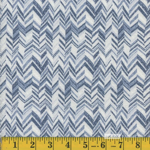 dusty blue, Herringbone Seersucker Stretch Fabric 1406