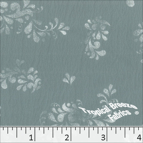 dusty jade, Crinkle Creme Knit Print Polyester Fabric 042616