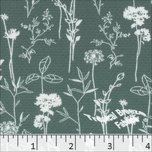 dusty jade, Honeybee Knit Floral Print Polyester Fabric 32853