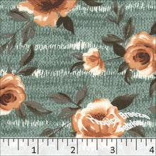 dusty jade, Koshibo Large Floral Print Polyester Fabric 04852