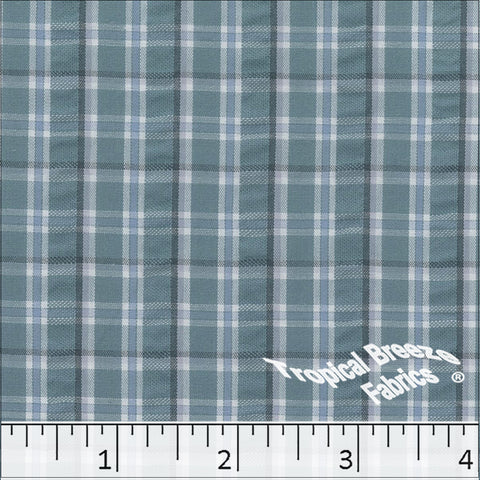 dusty jade, Seersucker Plaid Poly Cotton Fabric 488611