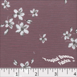 dusty lavender, Rebecca Floral Print Dress Fabric 32350