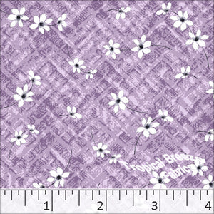 Standard Weave Small Floral Poly Cotton Dress Fabric 6078 dusty lavender