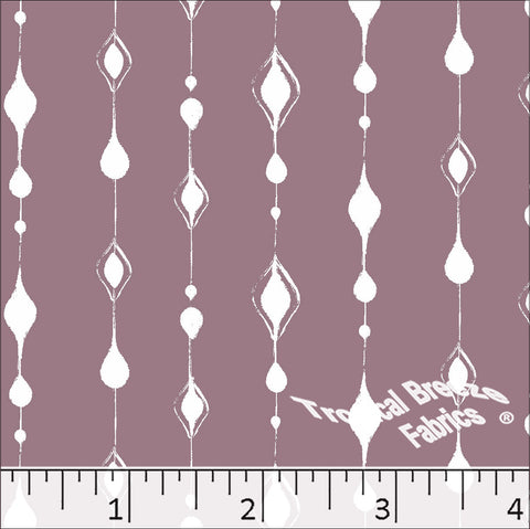 dusty plum, Standard Weave Droplet Print Poly Cotton Fabric 6258