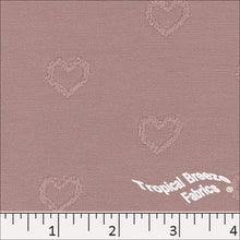 dusty rose, Downy Hearts Polyester Fabric 323542