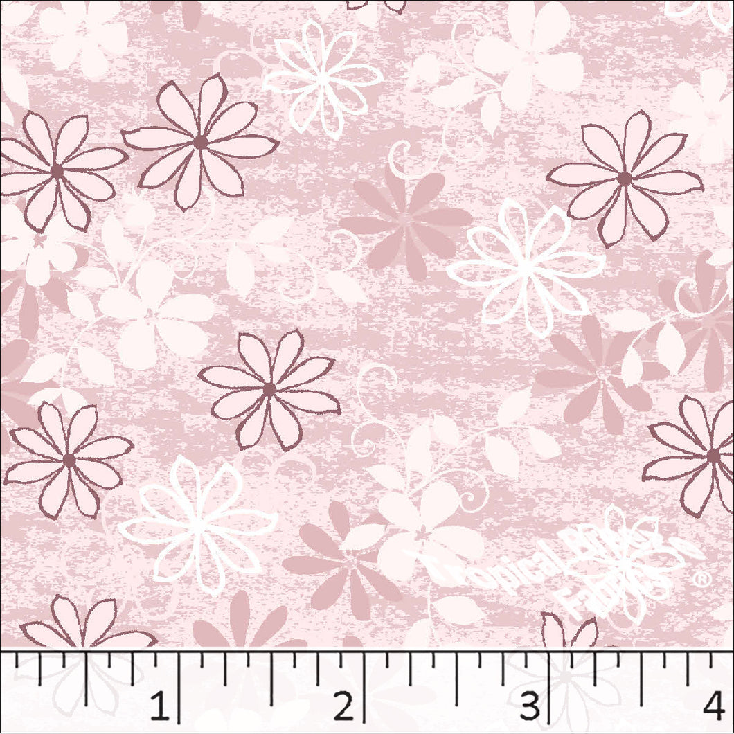 Dusty Rose, Standard Weave Poly Cotton Dress Fabric 6195