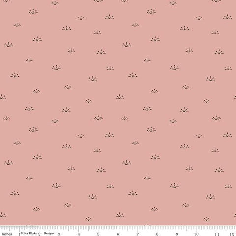 dusty rose, Winged Medley Collection Woodblock Cotton Fabric C15915