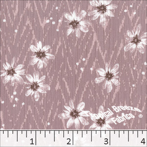 dusty rose, Yoryu Floral Print Polyester Fabric 048519