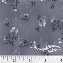 dusty plum, Sweet Creme Floral Print Polyester Fabric 042516