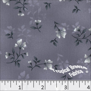 dusty plum, Sweet Creme Floral Print Polyester Fabric 042516