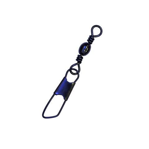 Eagle Claw Fishing Tackle Dark Barrel Swivel with Safety Snap 01042