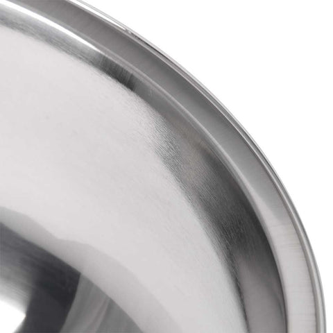 Edge of metal bowl