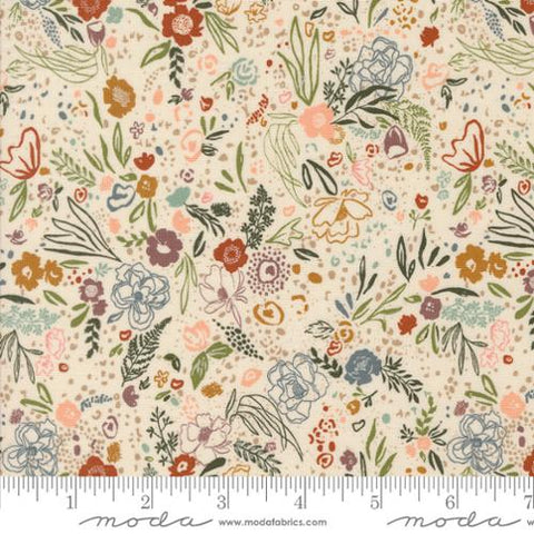 natural, Foraged Found and Hand Me Down Collection Field of Fancy Cotton Fabric 45636