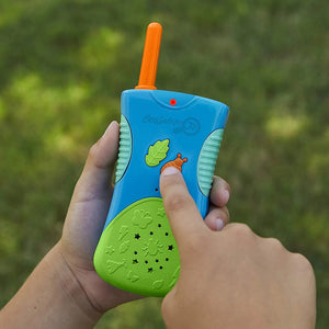 Child Pressing Walkie Talkie Button