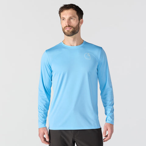 Electric Fuchsia Men's Force Sun Defender Long-Sleeve T-Shirt 106164