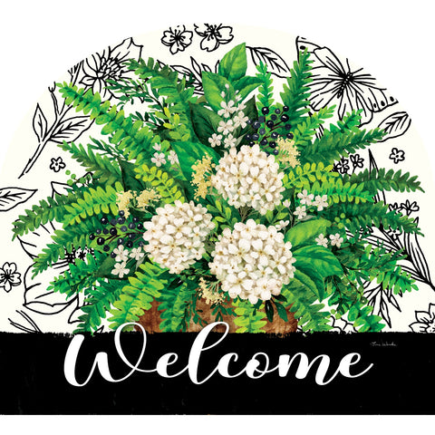 Custom Decor Arbor Mate garden sign showing elegant fern