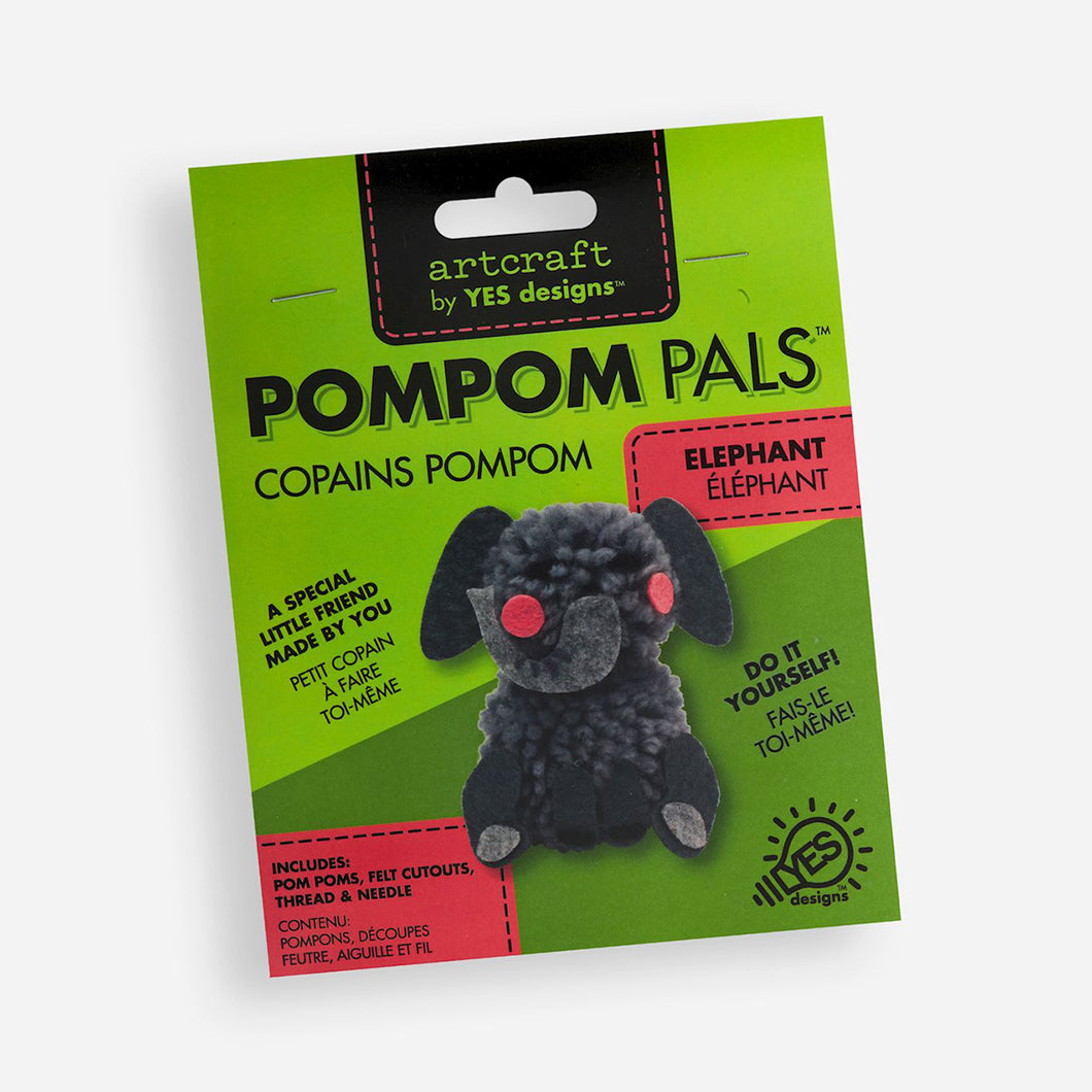 elephant, Pompom Pals Kit 477