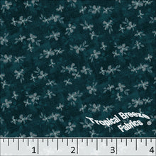 Floral Print Poly Cotton Fabric emerald