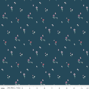 Buds and Butterflies Collection Meadow Minuet Cotton Fabric C15353 emerald