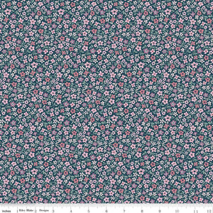 Buds and Butterfly Collection Daisy Delight Cotton Fabric C15356 emerald