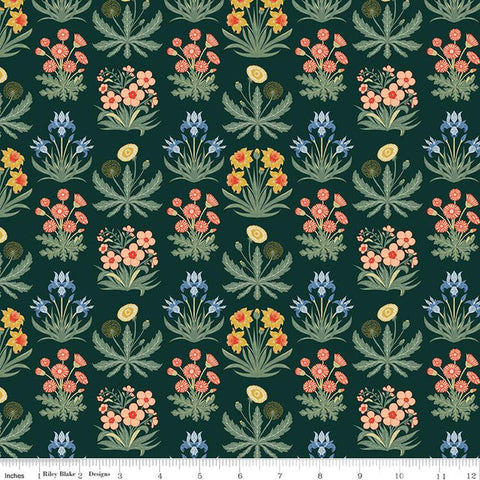 Wanderlust Collection Morning Meadow Cotton Fabric C15471 evergreen